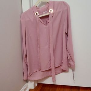 Tahari Pale Pink S Dress Blouse